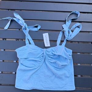 NWT Kendall and Kylie PacSun light blue crop top